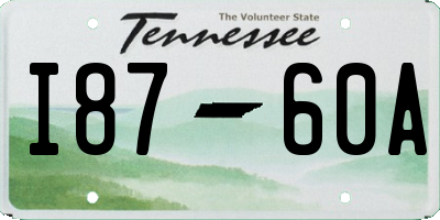 TN license plate I8760A