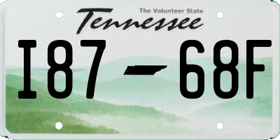 TN license plate I8768F