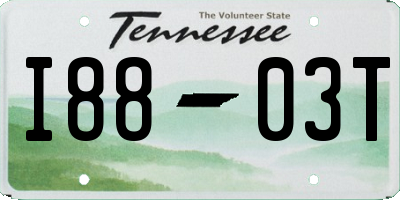 TN license plate I8803T