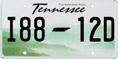 TN license plate I8812D