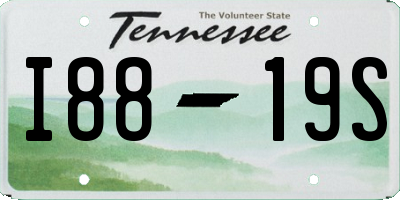 TN license plate I8819S