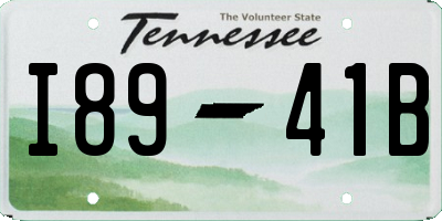 TN license plate I8941B