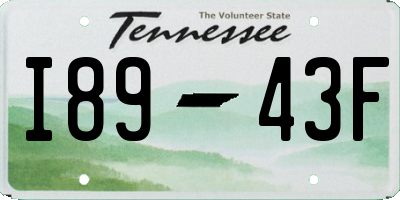 TN license plate I8943F