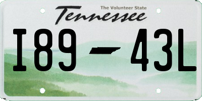 TN license plate I8943L