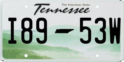 TN license plate I8953W