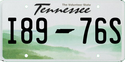 TN license plate I8976S