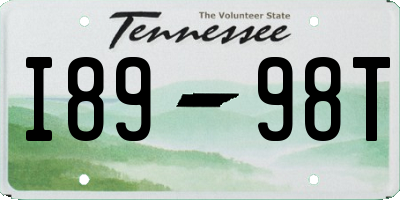 TN license plate I8998T