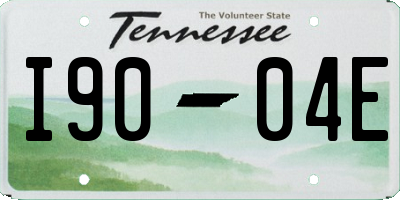 TN license plate I9004E