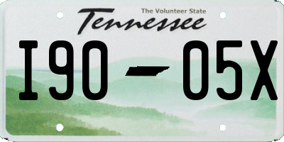 TN license plate I9005X