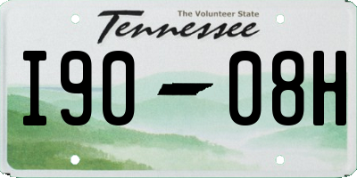 TN license plate I9008H