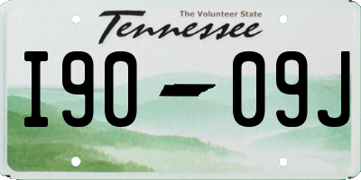 TN license plate I9009J