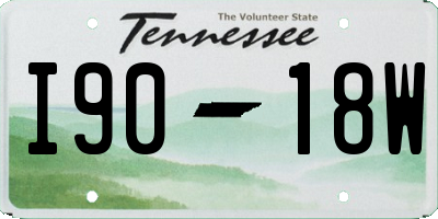 TN license plate I9018W