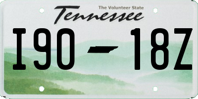 TN license plate I9018Z