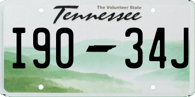 TN license plate I9034J