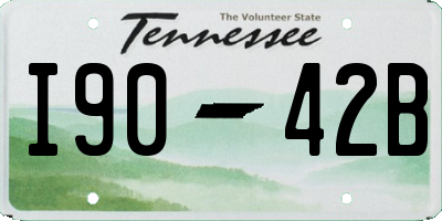 TN license plate I9042B