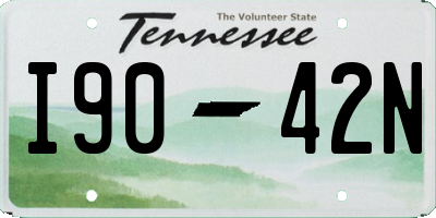 TN license plate I9042N