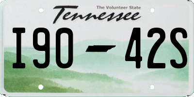 TN license plate I9042S