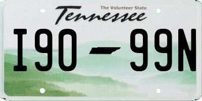 TN license plate I9099N