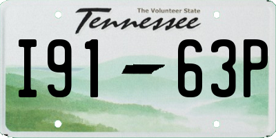 TN license plate I9163P