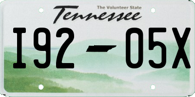 TN license plate I9205X