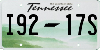 TN license plate I9217S