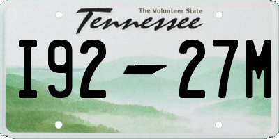 TN license plate I9227M