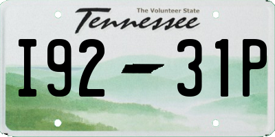 TN license plate I9231P