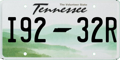 TN license plate I9232R