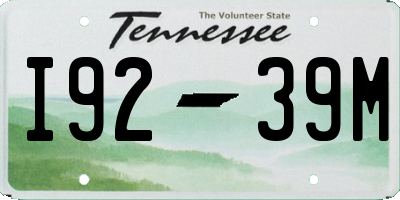 TN license plate I9239M