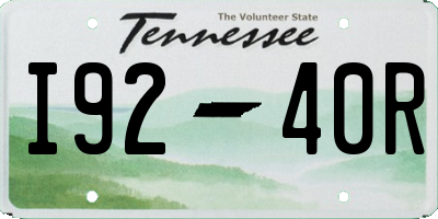 TN license plate I9240R