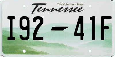 TN license plate I9241F