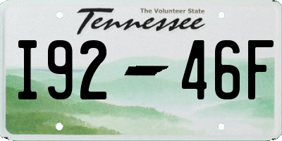 TN license plate I9246F