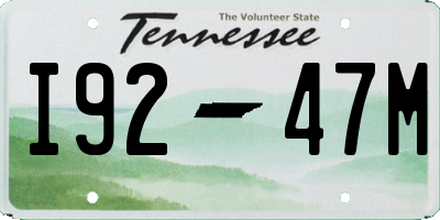TN license plate I9247M