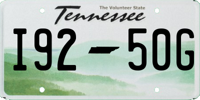 TN license plate I9250G