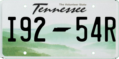TN license plate I9254R