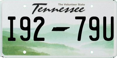 TN license plate I9279U