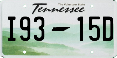 TN license plate I9315D