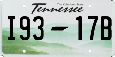 TN license plate I9317B