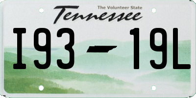 TN license plate I9319L