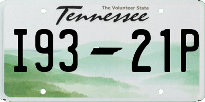 TN license plate I9321P
