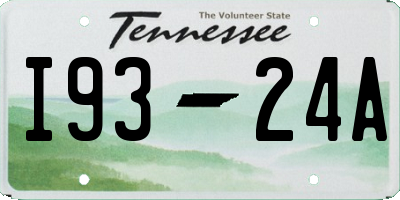 TN license plate I9324A