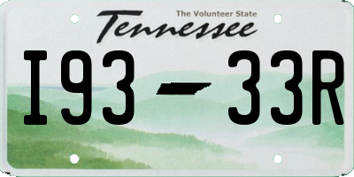 TN license plate I9333R