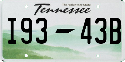 TN license plate I9343B
