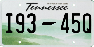 TN license plate I9345Q