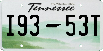 TN license plate I9353T
