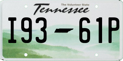TN license plate I9361P