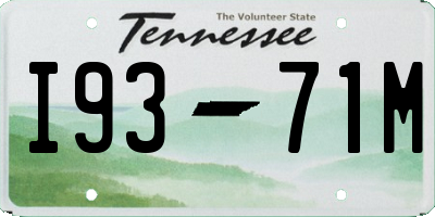 TN license plate I9371M