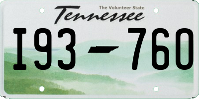 TN license plate I9376O
