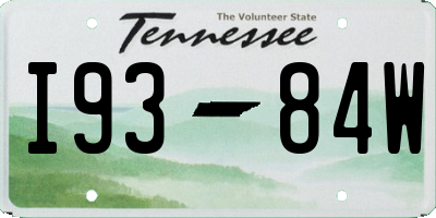 TN license plate I9384W