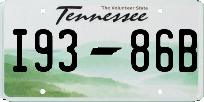 TN license plate I9386B